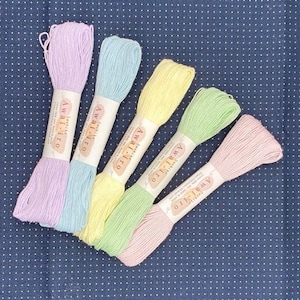 40 m pastelkleurige Awai-iro sashiko-draad, Japanse borduurgaren, draad voor vriendschapsarmband, kruissteek en knutselen