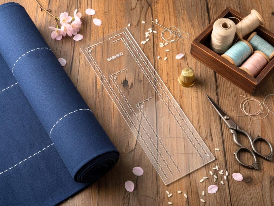 Ruler Sashiko Flexible and Reusable Plastic for Japanese Embroidery ...