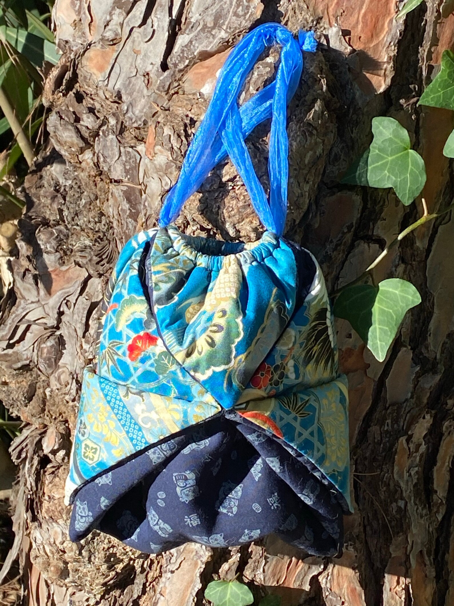 Fashion Bag With Cranes Zen Style Handbag Blue Wabi Bag Box - Etsy