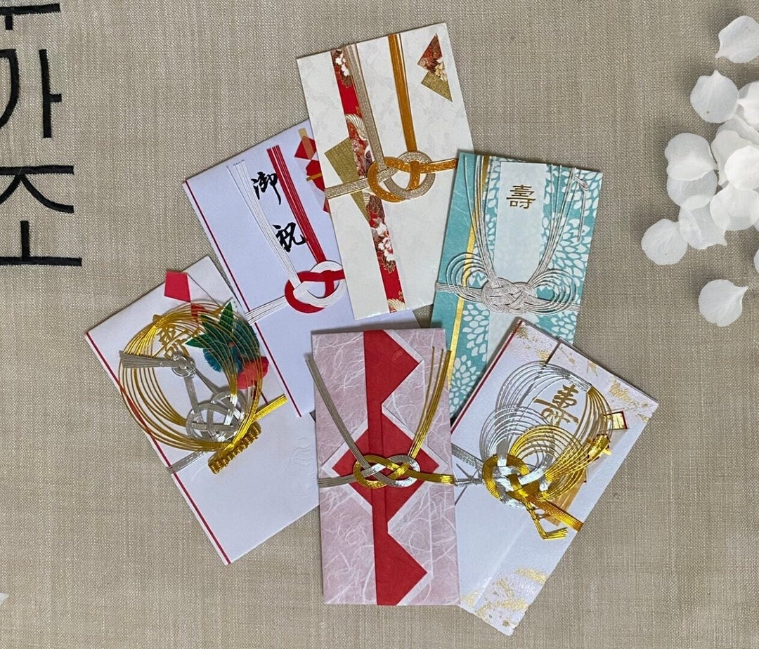 Japanese Oriental Wedding Cash Envelope With Awaji Musubi Knot, Japanese Traditional Money Card ...