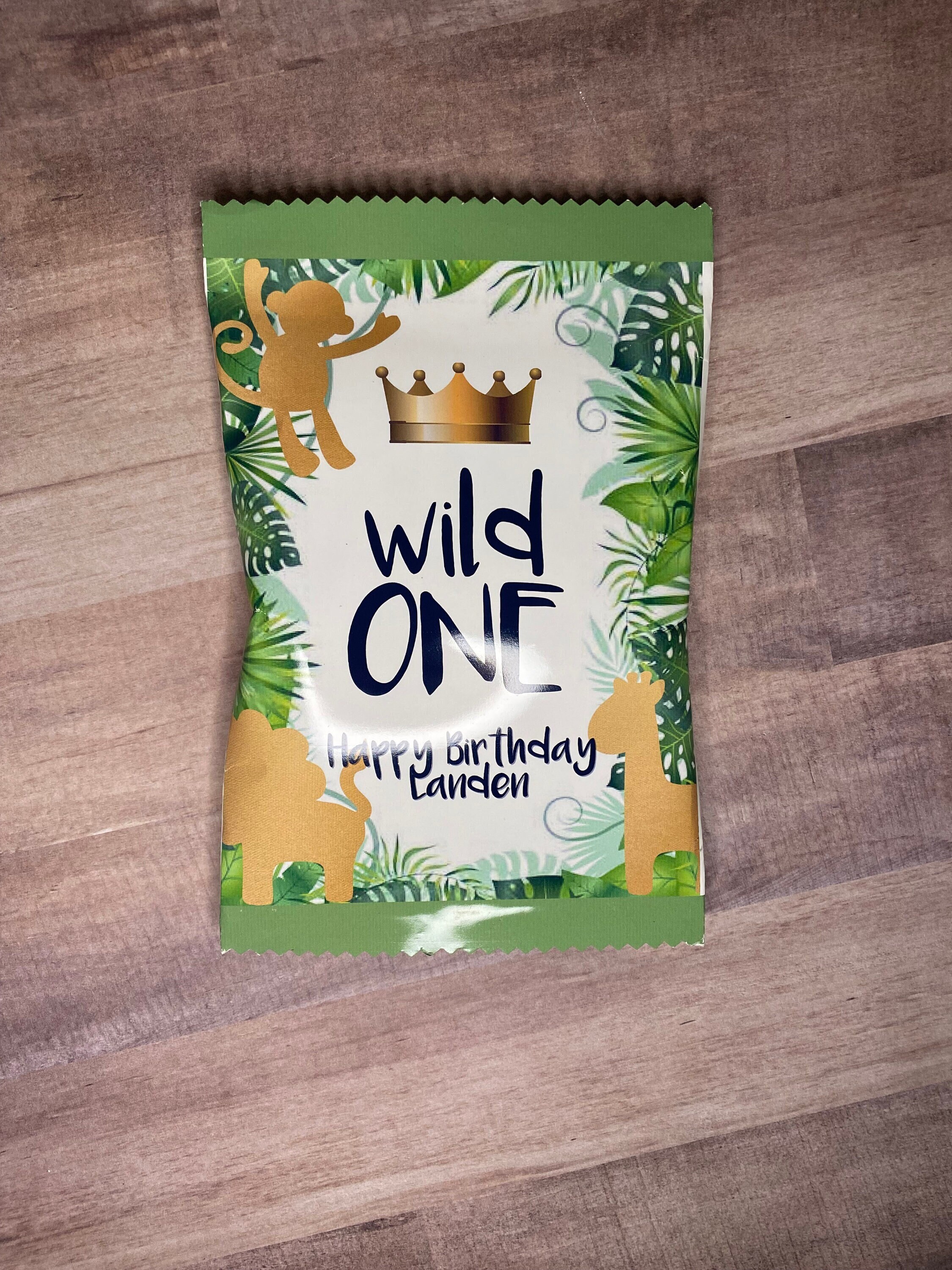 1st Birthday Party Decorations Wild One Party Favors Birthday Chip Bags Wild ONE Chip Bag Labels