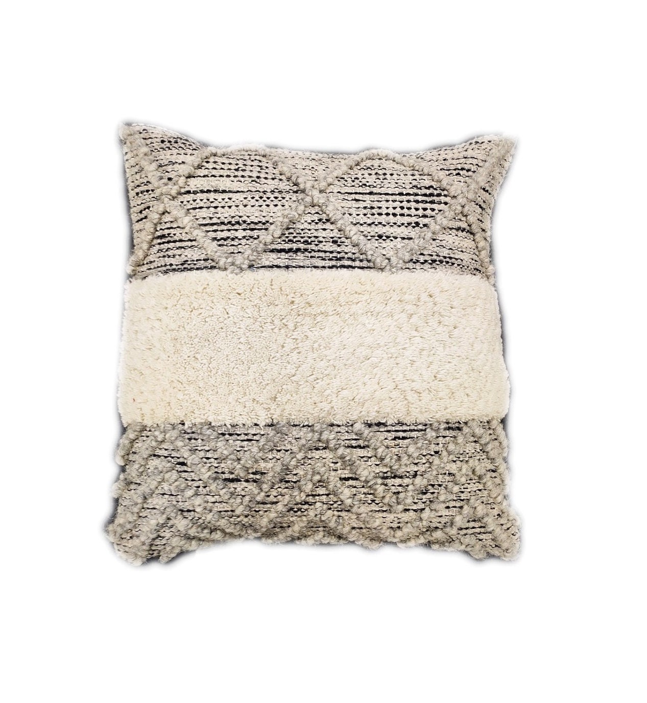 Stunning Handmade Throw Pillow Cover Made Using Wool in 20x20 Etsy