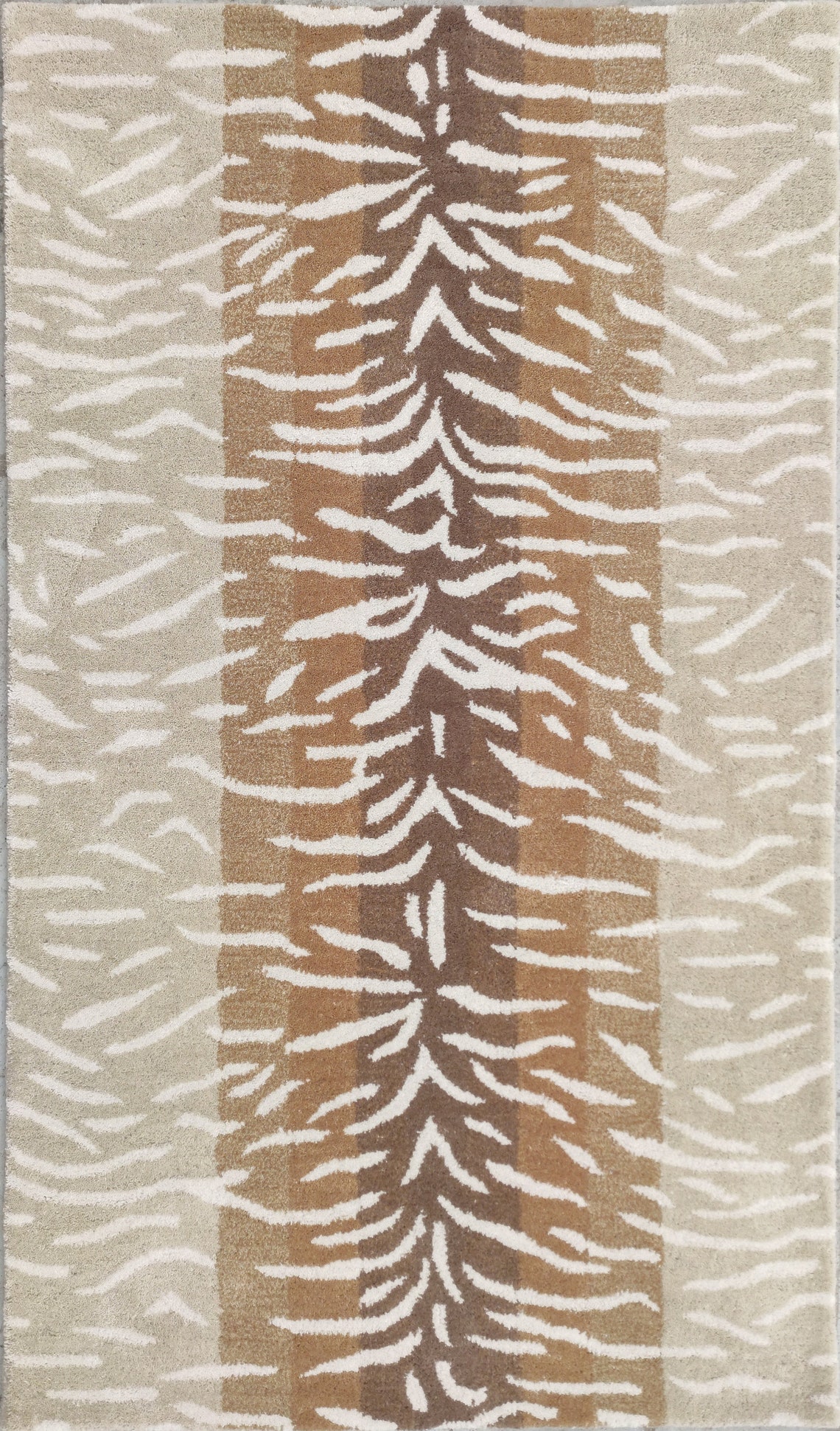 Antelope Rug 100 Wool Animal print Wild Stripes Hand Tufted Etsy