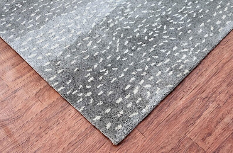 100% Wool Rug Antelope Animal like print Hand Tufted Area Rug | Etsy