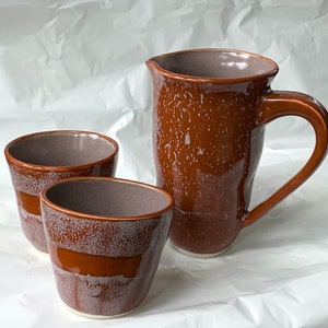 Brick Red Espresso/Sake Set