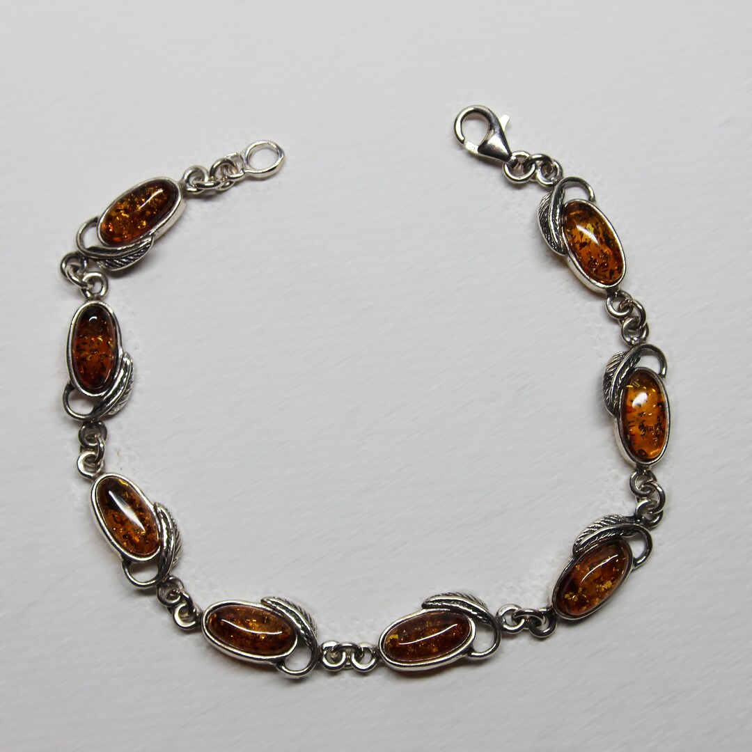 PULSERA DE ÁMBAR Regalo Pulsera Elástica Con Cuentas De ámbar Báltico