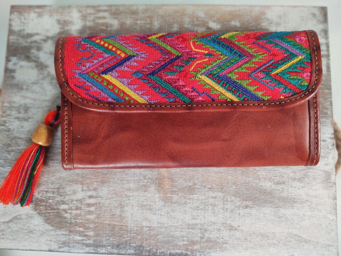 Mexican Wallet Leather Wallet Artisanal Wallet Women - Etsy