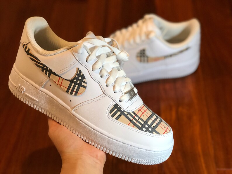 plaid custom air force 1