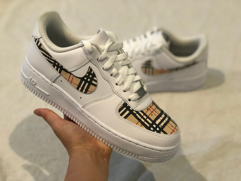 custom plaid air force 1