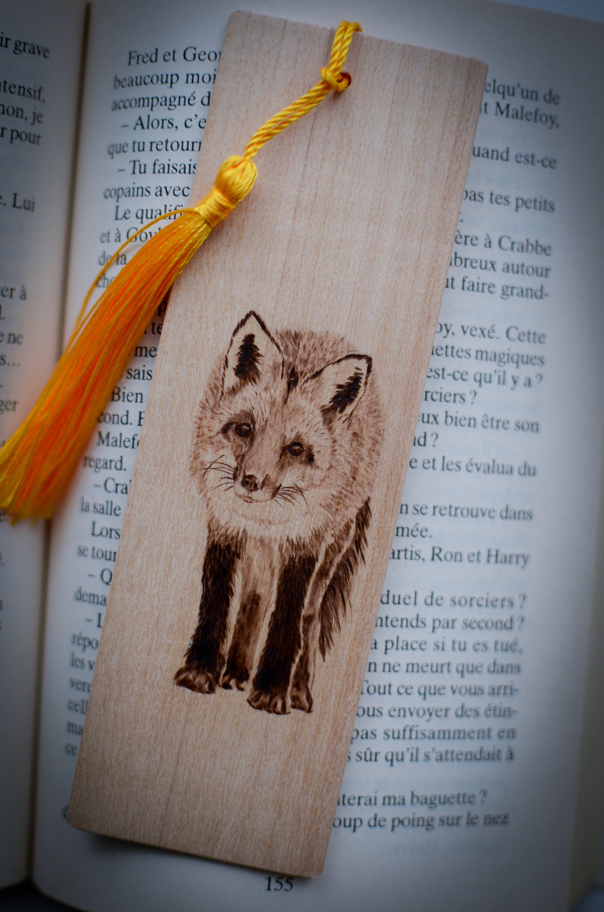 Porte-page Personnalisable En Bois Massif - Marque-page Main Libre, Gravure Au Laser - Cadeau Pour Lecteurs