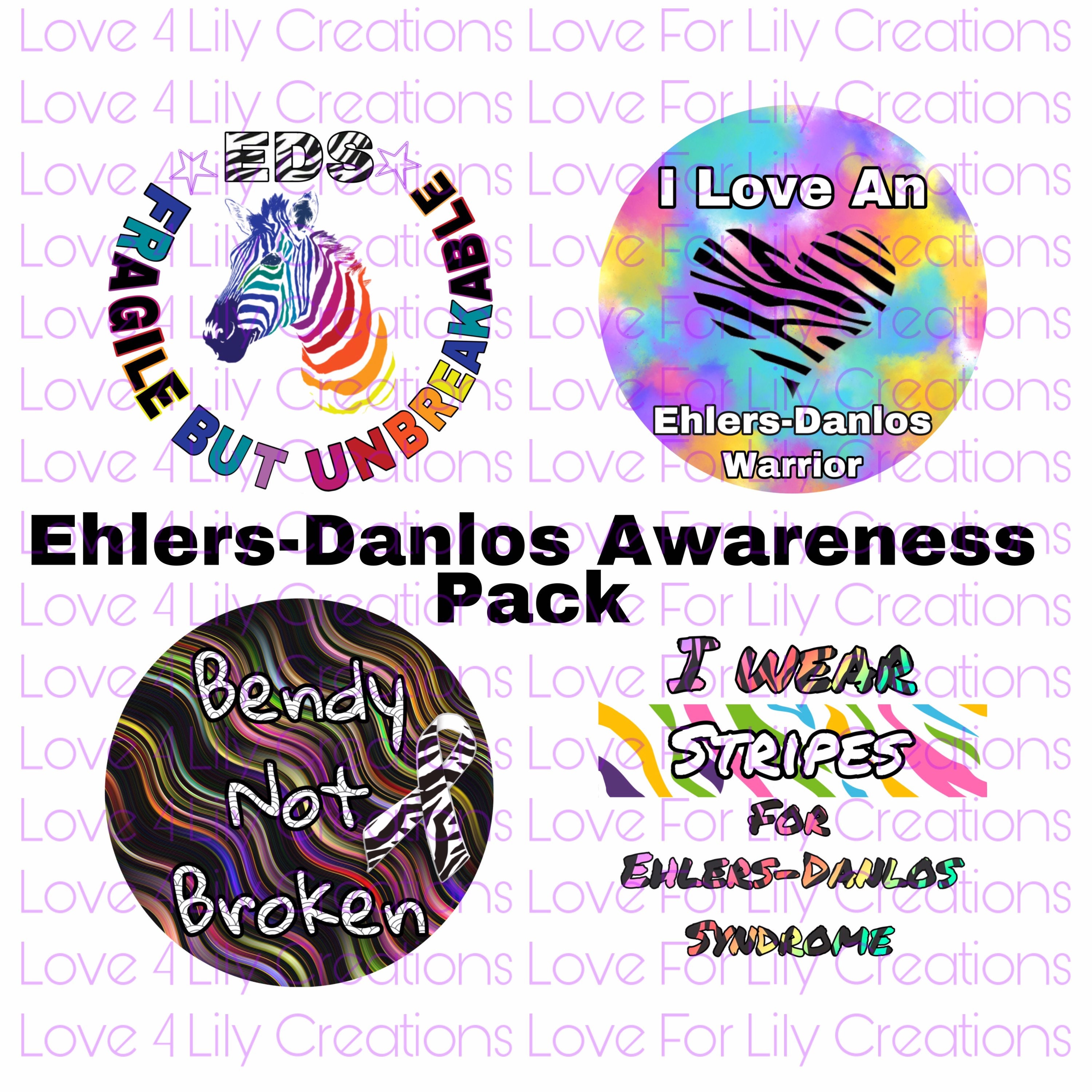 Ehlers-Danlos Syndrome Awareness Digital Graphics Design PNG | Etsy