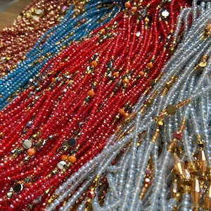 CRYSTAL WAIST BEADS, Tie on Waist Beads, Hippy Jewelry, Beaded Waist Chain, Aesthetic Crystal Collection Women’s Belly Beads for Gift