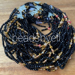 Eclipse Crystal Tie On Waist Beads: Butterfly Accents