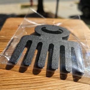 African Wooden Dangle Earrings: Ghana Duafe Adinkra Symbol Duafe Oak