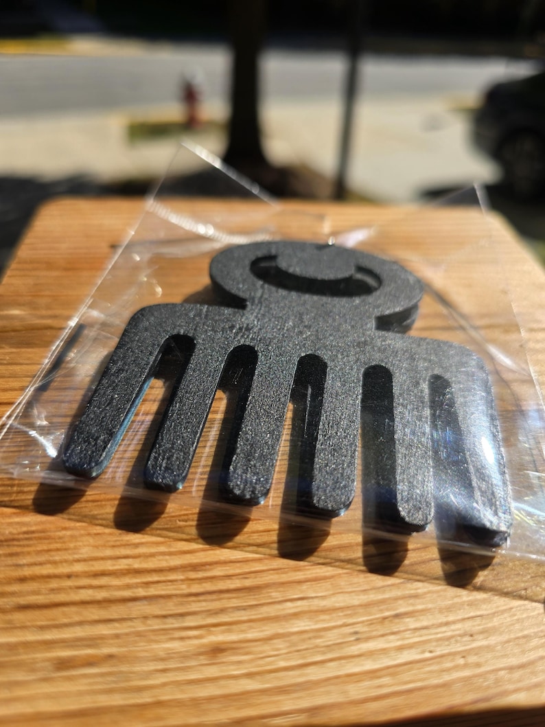 African Wooden Dangle Earrings: Ghana Duafe Adinkra Symbol Duafe Oak