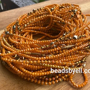 Crystal Glass Tie-On Waist Beads: African Body Jewelry