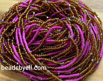 Perline viola africane per la vita: perline esotiche Volta Vintage Trade Disc