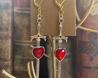 ToG Inspired Aelin "Fireheart" Sword Earrings