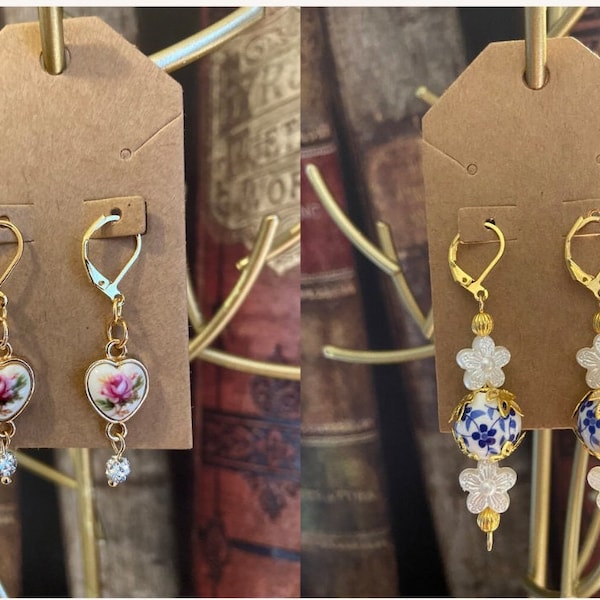 Bridgerton Inspired Tea Party Earrings