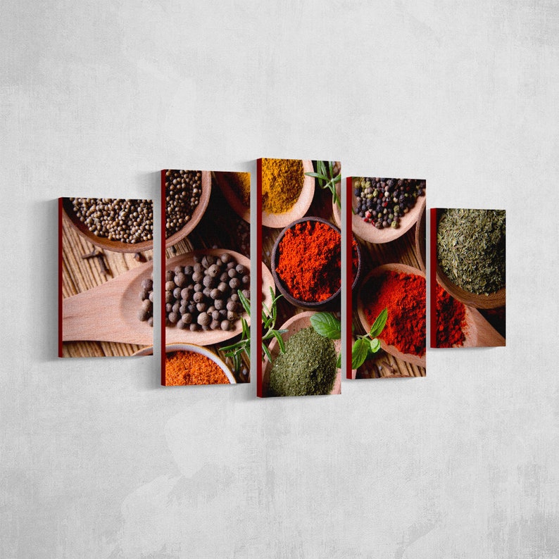 Herbs and Spices Food Canvas Wall Art Kitchen Canvas Wall Etsy