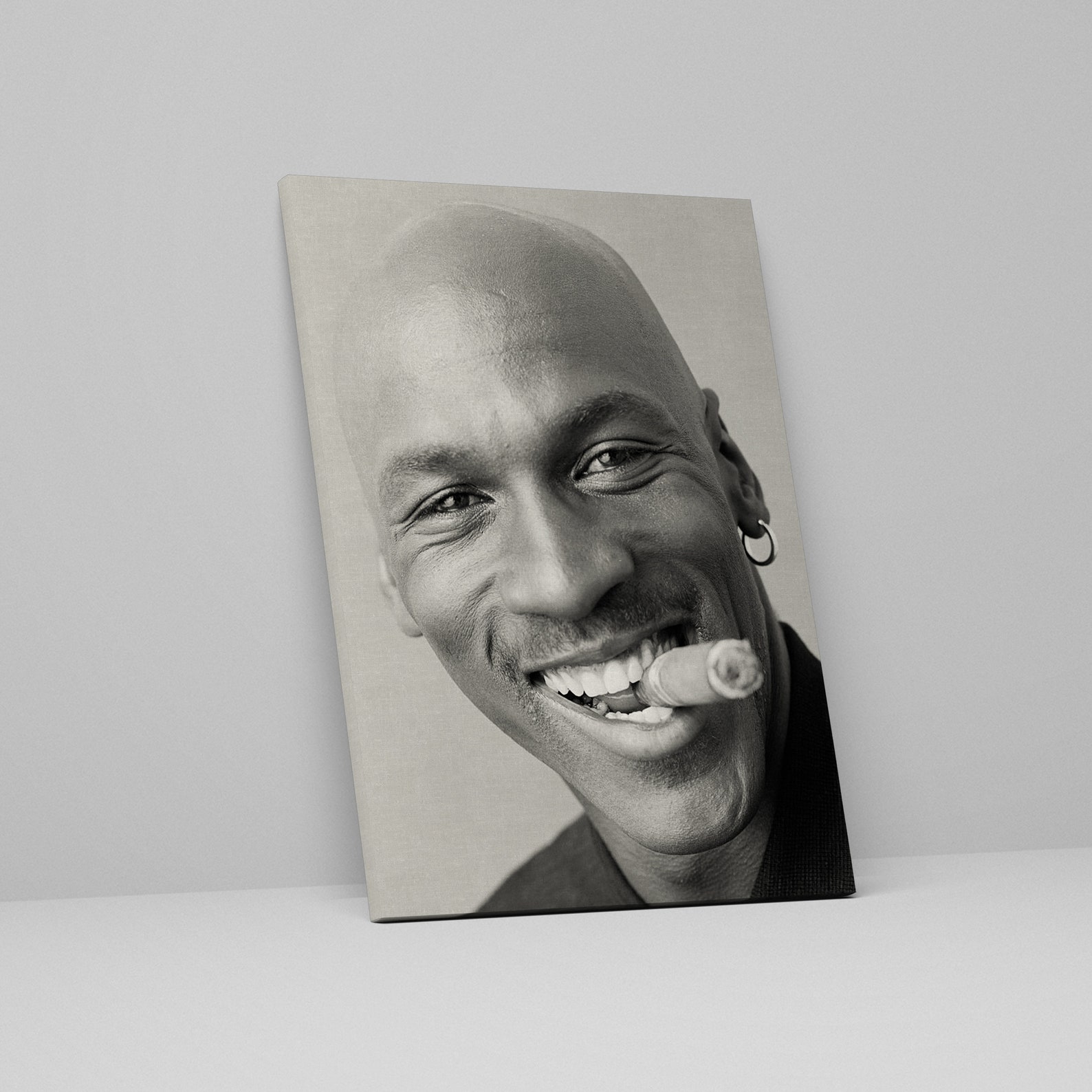 Michael Jordan with Cigar Signature Pose Canvas Wall Art Etsy