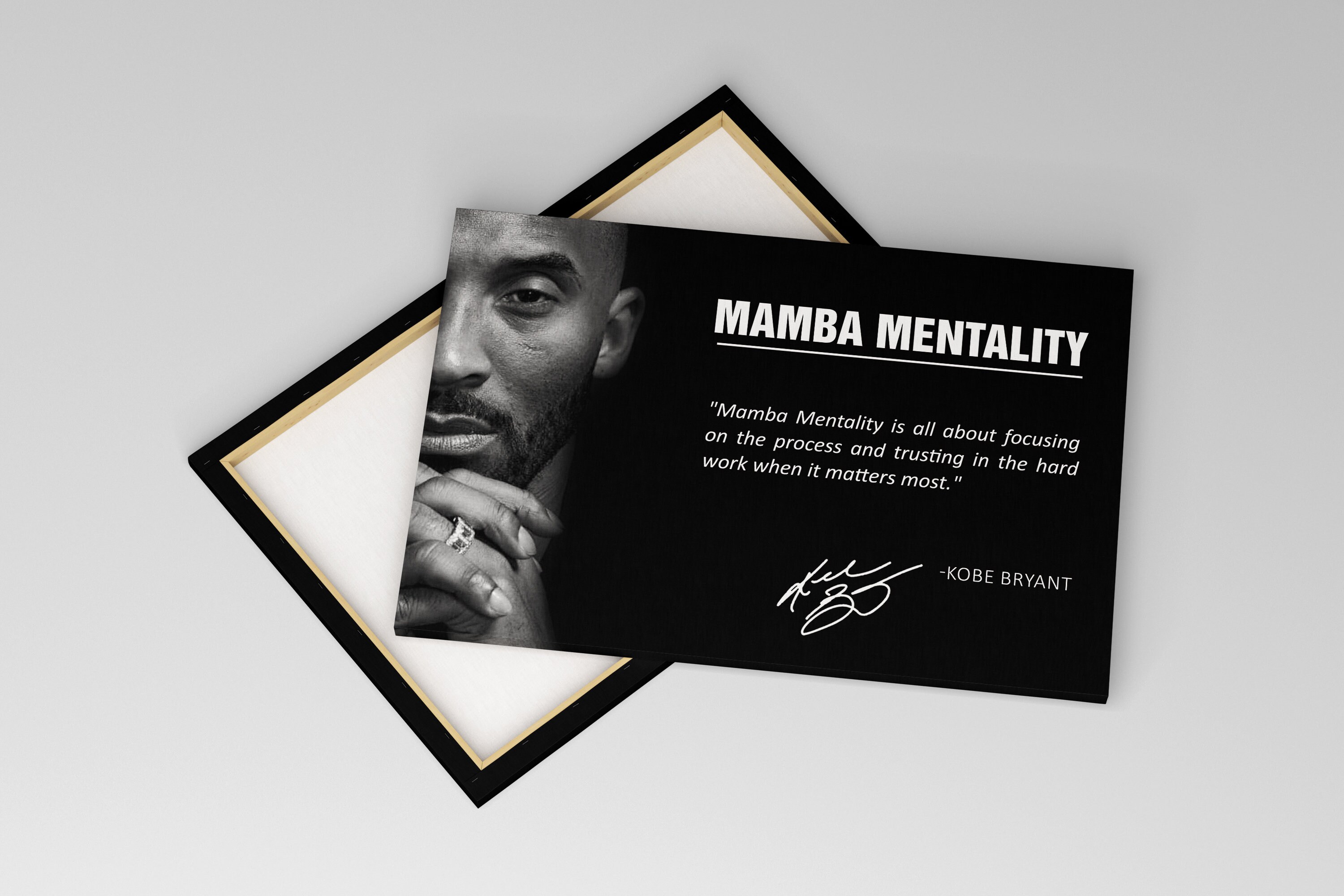 Kobe Bryant Canvas with Motivation Quote Wall Art Mamba Etsy