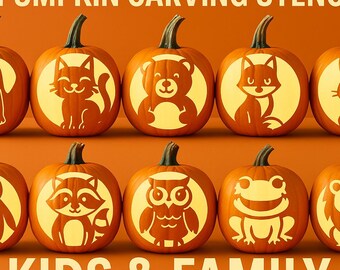 cartoon pumpkin carving stencils
