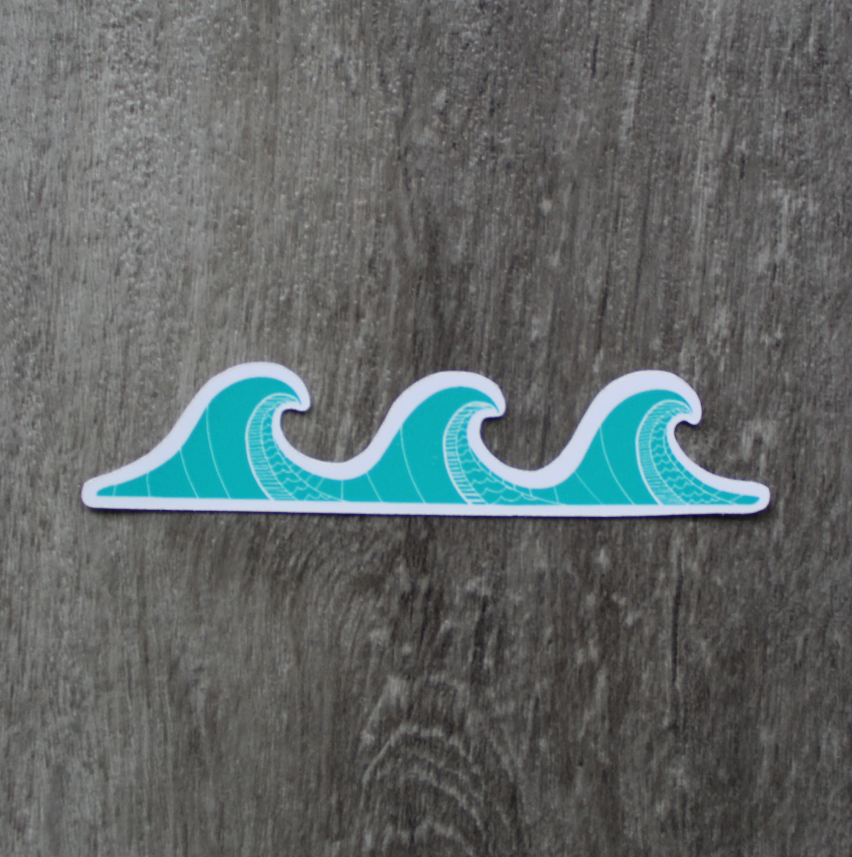 Ocean Waves Sticker / Waves / Navy or Teal / Ocean / Matte Etsy