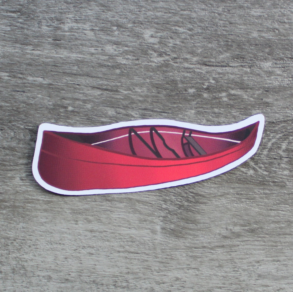 Canoe Sticker / Red Canoe Matte Vinyl Sticker / Strong Etsy