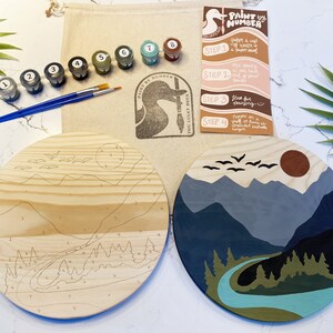 Paint By Number - Paint By Number Kit - DIY Paint Kit, Adult Paint Kit, Painting Gift Set, DIY Home Decor Kit- Mountain Valley
