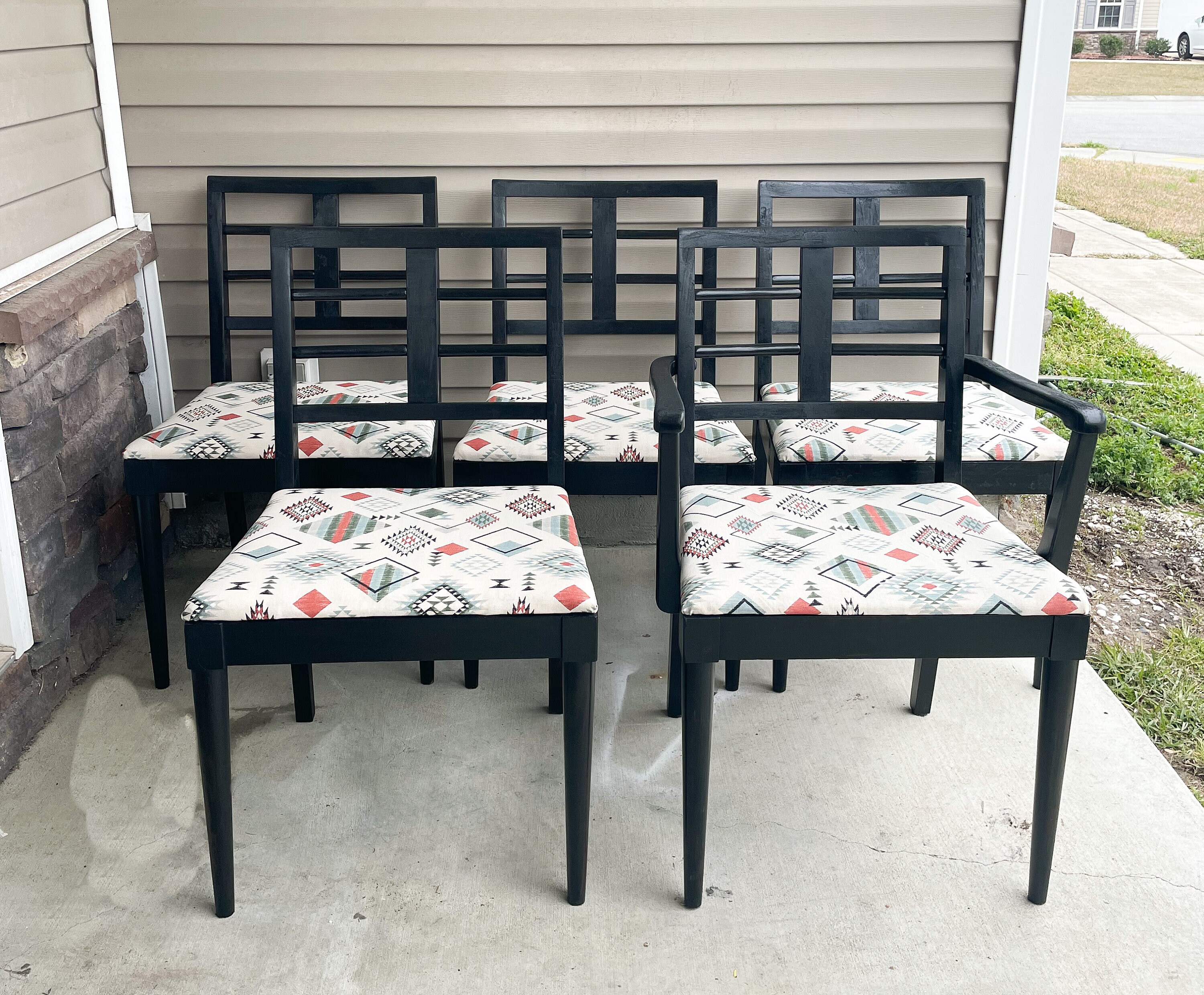 Mid Century Modern Kitchen Chairs / Black Dining Chairs - Etsy