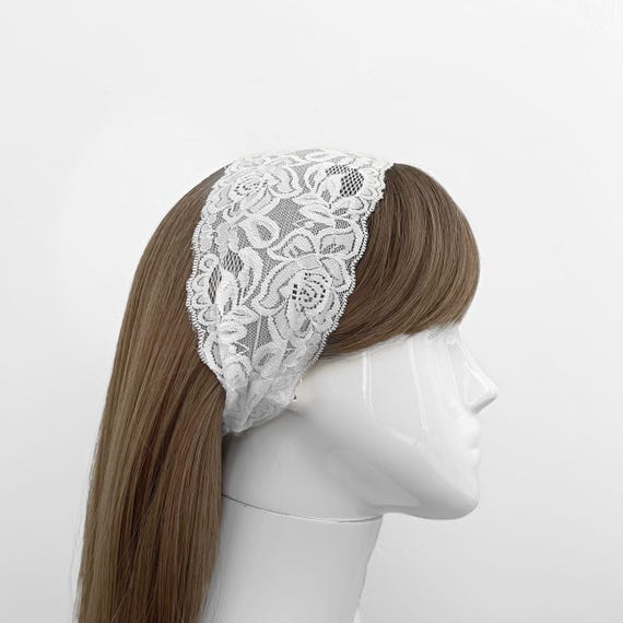 Boho Floral Lace Romantic Headband Amazon.com : TEBIEKOY 2 Packs Lace Headbands for Women and  main image 2