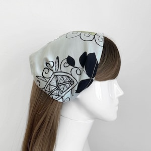 Silk Wide Headband - Lightweight Hair Scarf, Bandanas, Wide Hairbands - Women&#39;s Hair accessories, Hair Wrap, Minimalist for Thick Thin