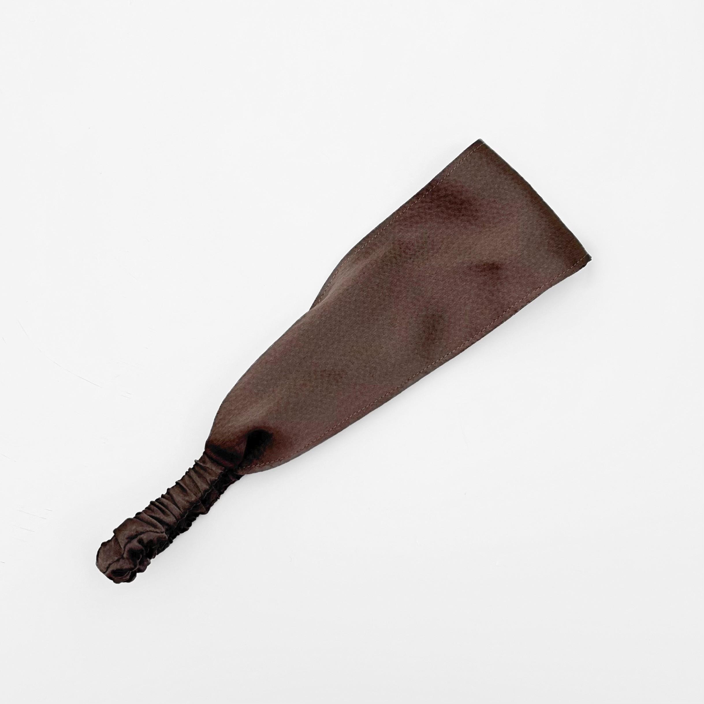 5768 Silk Headband - Thin, Satin, Non-Slip and Comfortable - Brown Amazon.com : VELSCRUN 2 Pack Satin Wide Knotted Headbands  main image 2