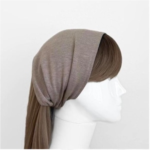 Mocha Wide Headband – Chic, Streetwear, Hair Wrap for Women, Minimalist Boho Hair Accessory, Bandana, Stretch Headband, Gift For Her