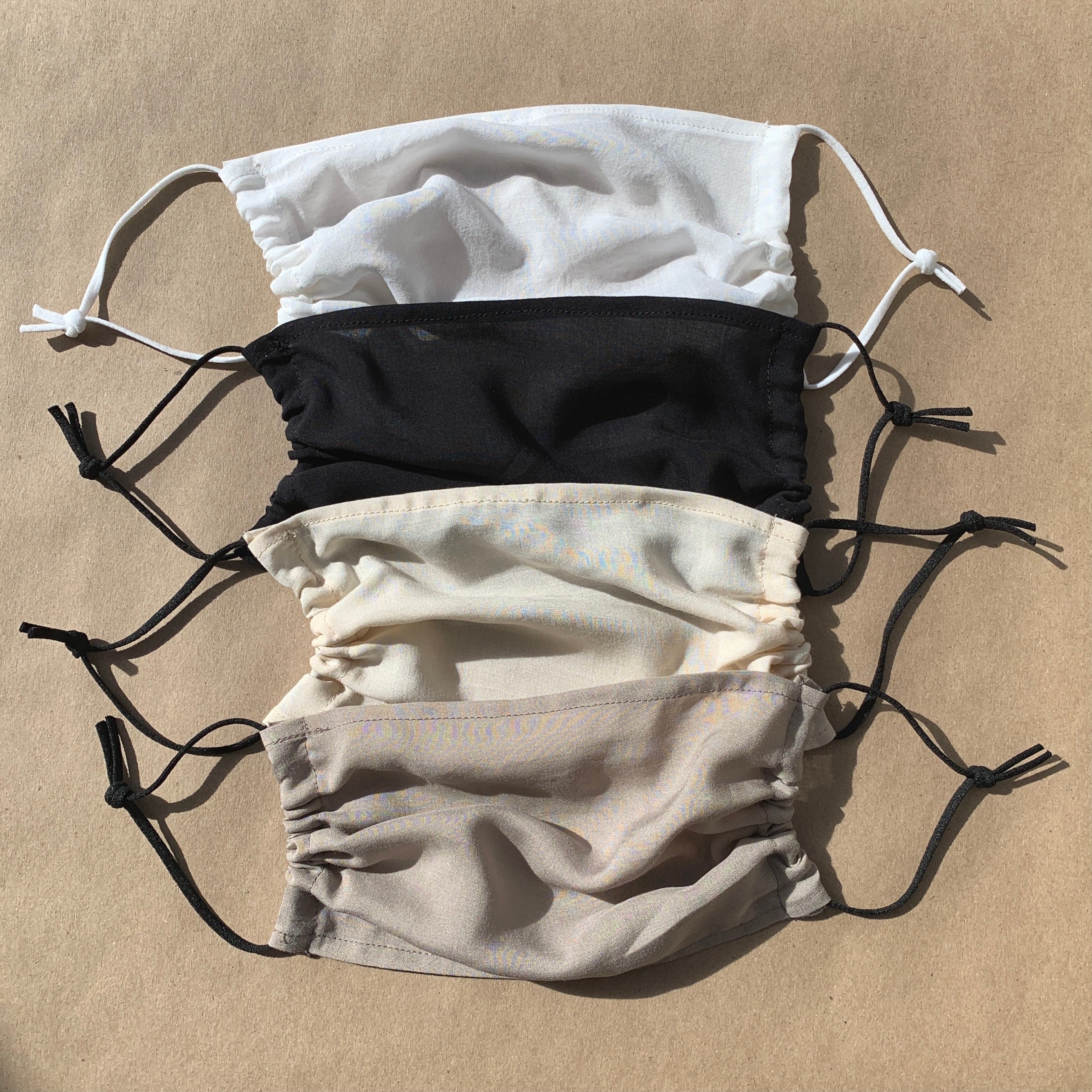 Ultra Soft Silky Cotton Blend Mask - Lightweight Breathable Semi Shee…