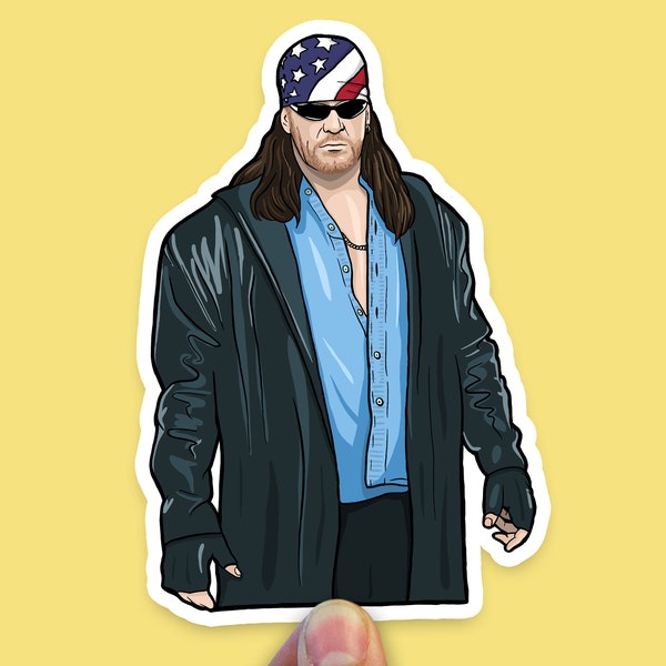 The Undertaker Sticker | American Badass | WWE | Wrestling | The Rock | Stone Cold Steve Austin | Pro Wrestling