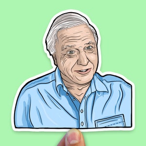 David Attenborough Sticker | Nature | Natural World | BBC | Earth | Wildlife | Planet | Animals