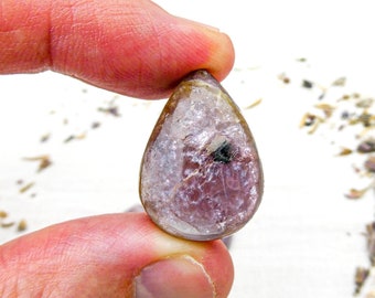 Lepidolite Cabochons • Natural High-Grade Flashy Purple Gemstones from Brazil • Polished Loose Crystals