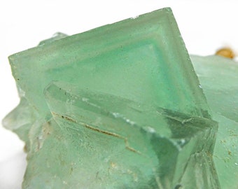 Ejemplar de fluorita verde de la mina Xianghualing, China • Cristales naturales raros con zonificación