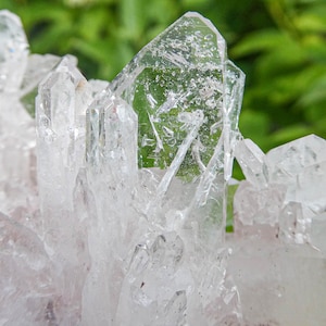 Pink Lemurian Quartz Specimen from Santander, Colombia • Raw High Grade Cluster • Natural Optical Clear Crystals