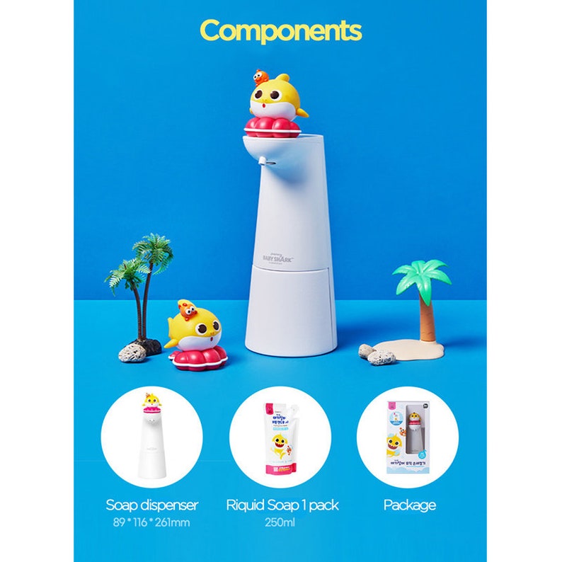 Pinkfong Baby Shark Music Automatic Soap Dispenser Handwash Etsy UK