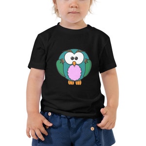 Cute Owl Toddler Short Sleeve Tee