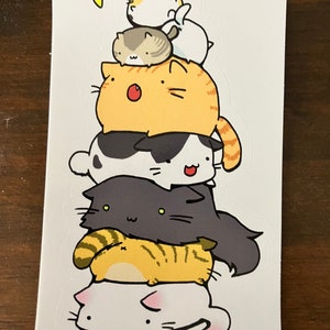 Naklejka Cat Pile nr 2, winyl samoprzylepny, naklejki bez pęcherzyków powietrza