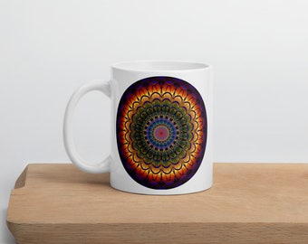 Beautiful Mandala Mug, 2 Sided Design Ceramic Mug, Coffee Mug