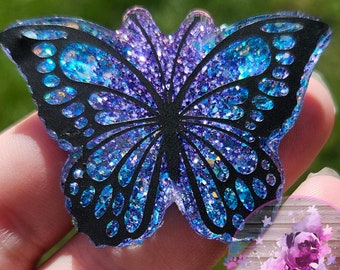 Schmetterling Monarch Epoxy Badge Reel, Schlüsselanhänger, Handy Griff, Büroklammer Lesezeichen oder Magnet