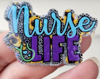 Nurse Life RN LPN-badgehaspel, paperclipbladwijzer, sleutelhanger, telefoonaansluiting of magneet