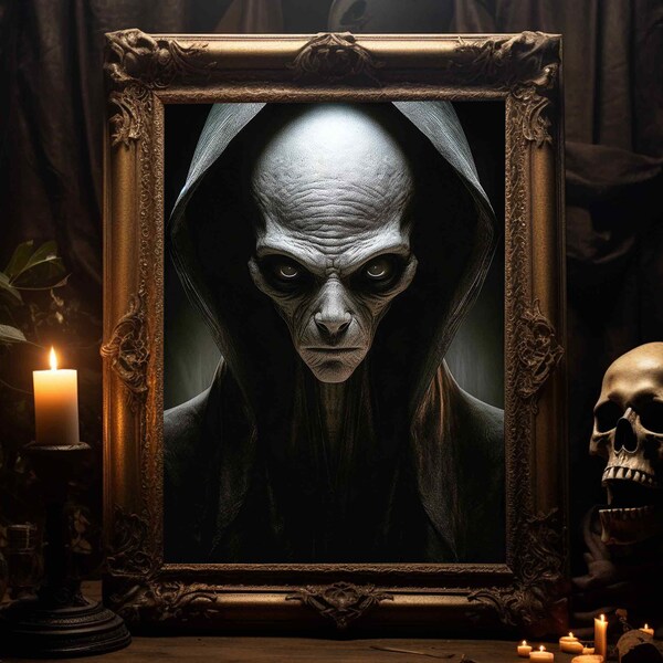 Portrait of an Alien | Sci-Fi Dark Print | Horror Fantasy Art