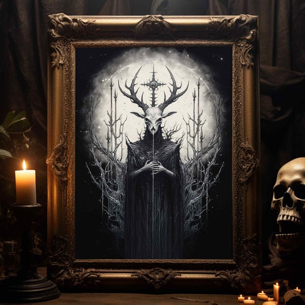Nocturnal Creature | Gothic Glamour Print | Dark Fantasy Art