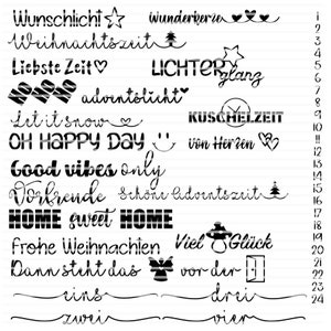Kerst- en kaarsspreuken, plotterbestand, SVG + DXF, gezegden, gezegden, digitaal bestand, DOE-HET-ZELF kerstdecoratie